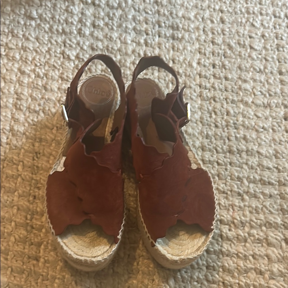 Chloe Suede Lauren Espadrilles